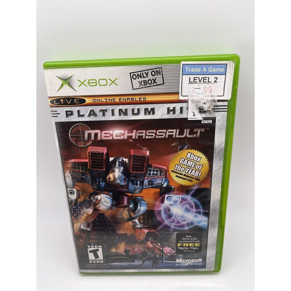 Microsoft XBOX 2003 Platinum Hits MECHASSAULT Video Game TESTED & WORKS!